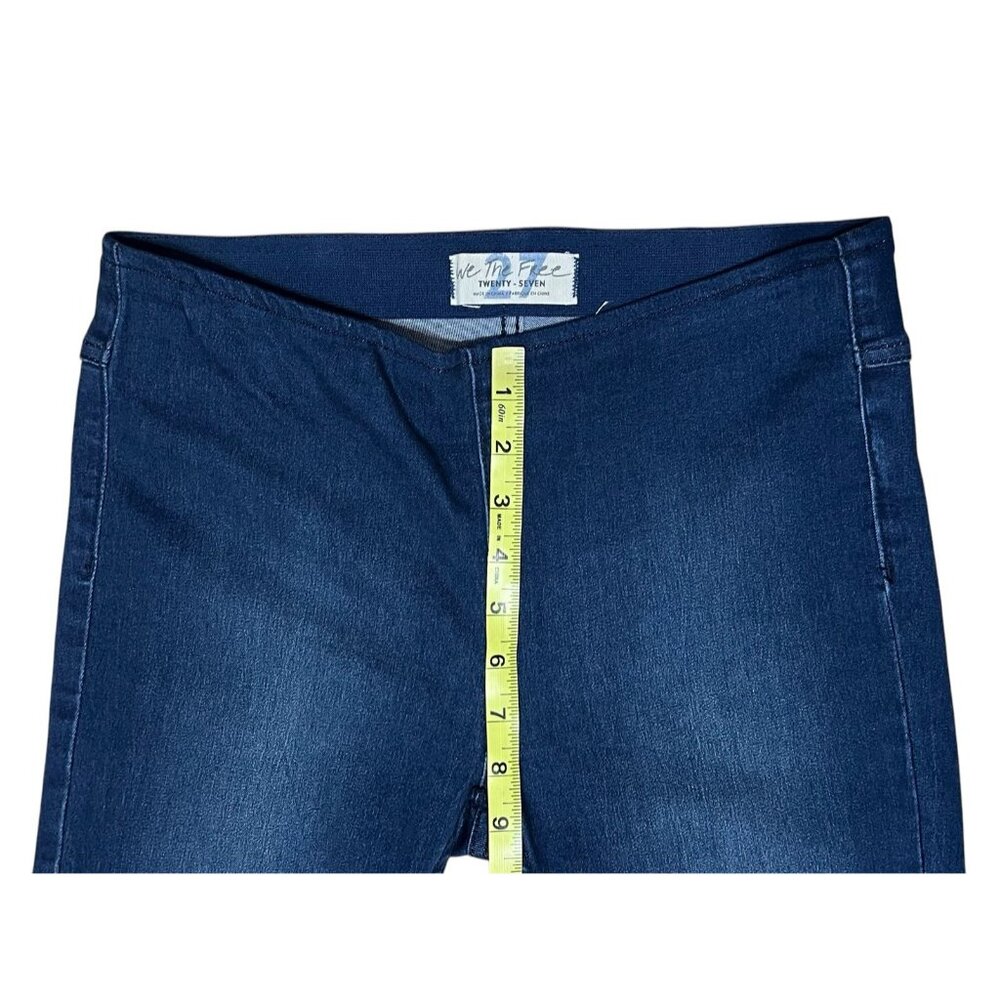 We The Free People Jeans Penny Pull On Flare Leg Size 27 Stretch Blue - Picture 8 of 12